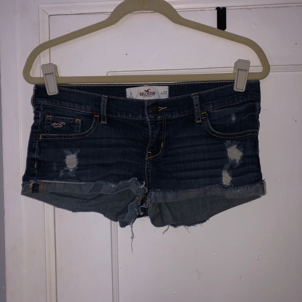 Dark denim jean shorts